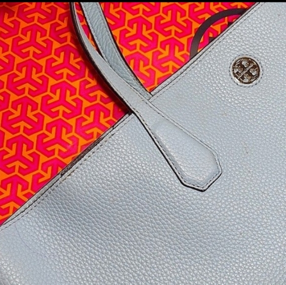 Tory Burch Perry Color Block Tote with Tassel - Picture 15 of 16